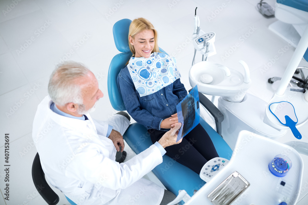 Patient smiling during dental visit